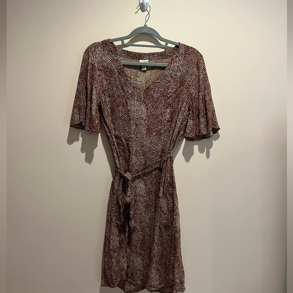 Midi flowy printed dress
